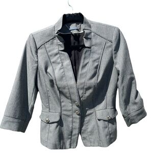 3/$30 White House Black Market || Blazer Ruffle Jacket - Size 2